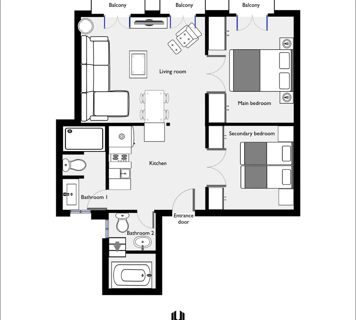Unique Rentals - Luxurious Oasis Barcelona Apartment